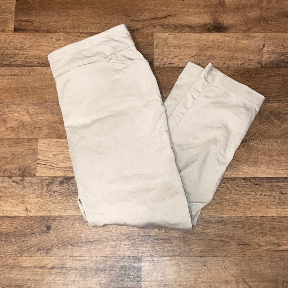Croft & Barrow Tan Elastic Waist Pants